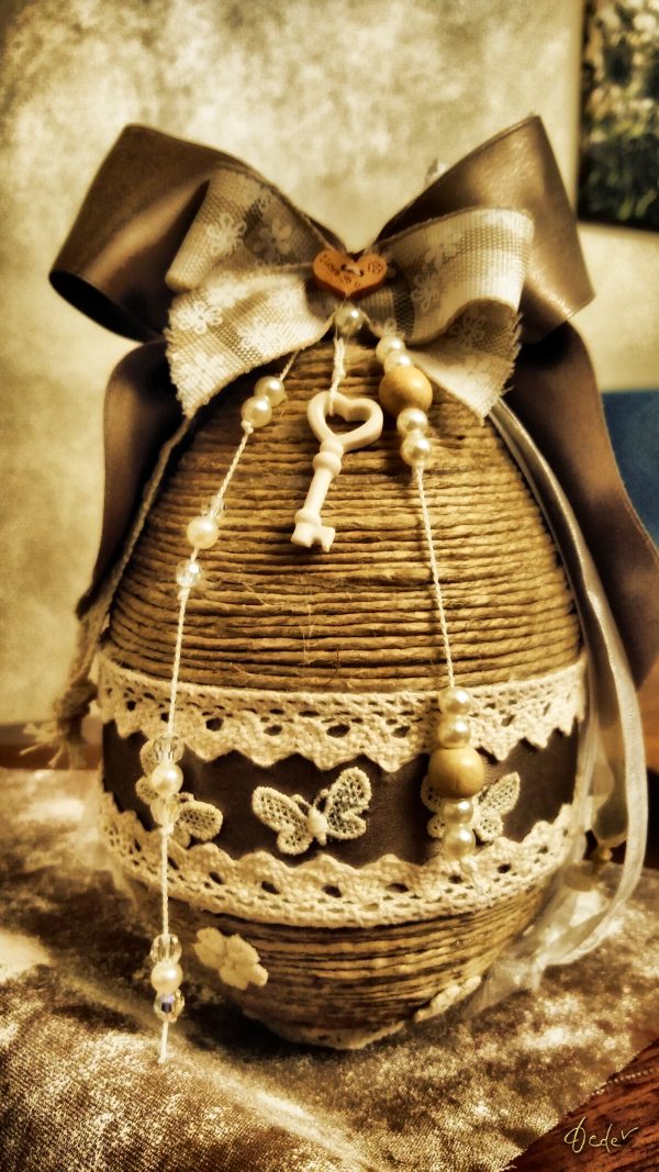Ovetto Pasquale "Shabby Chic" piccolo - immagine 6