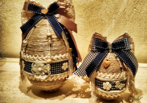 Ovetto Pasquale "Shabby Chic" piccolo - immagine 5