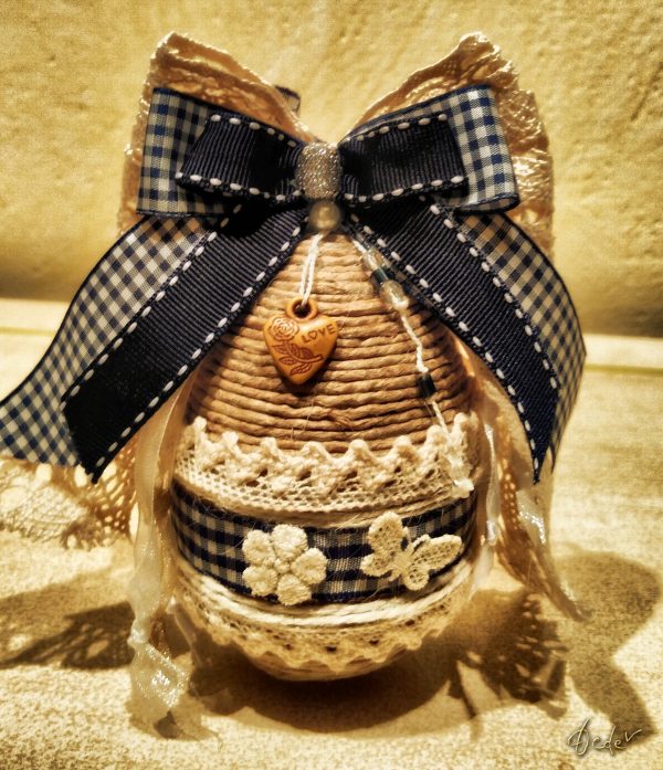 Ovetto Pasquale "Shabby Chic" piccolo - immagine 3