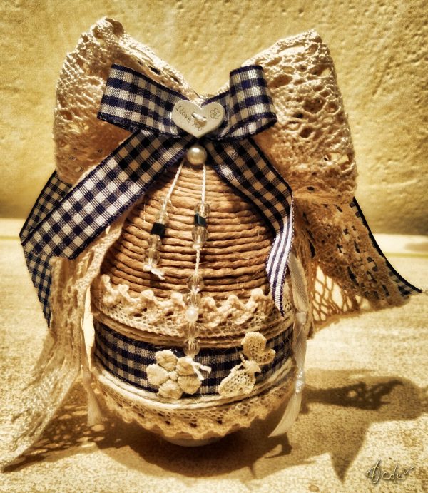 Ovetto Pasquale "Shabby Chic" piccolo - immagine 2