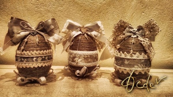 Ovetto Pasquale "Shabby Chic" piccolo - immagine 12