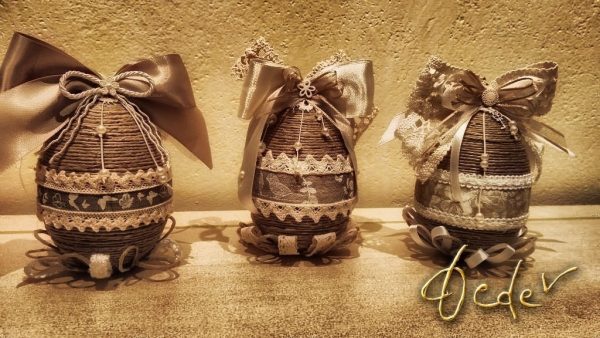 Ovetto Pasquale "Shabby Chic" piccolo - immagine 9