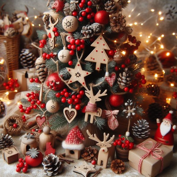 Albero natalizio decorato